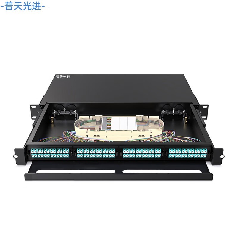 数据机房48芯MPO高密度光纤箱 普天光进免熔接模块化预端接型高密度配线箱满配单模多模OM3/OM4模块盒