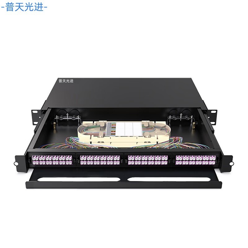 数据机房24芯MPO高密度光纤箱 普天光进免熔接模块化预端接型高密度配线箱满配单模多模OM3/OM4模块盒