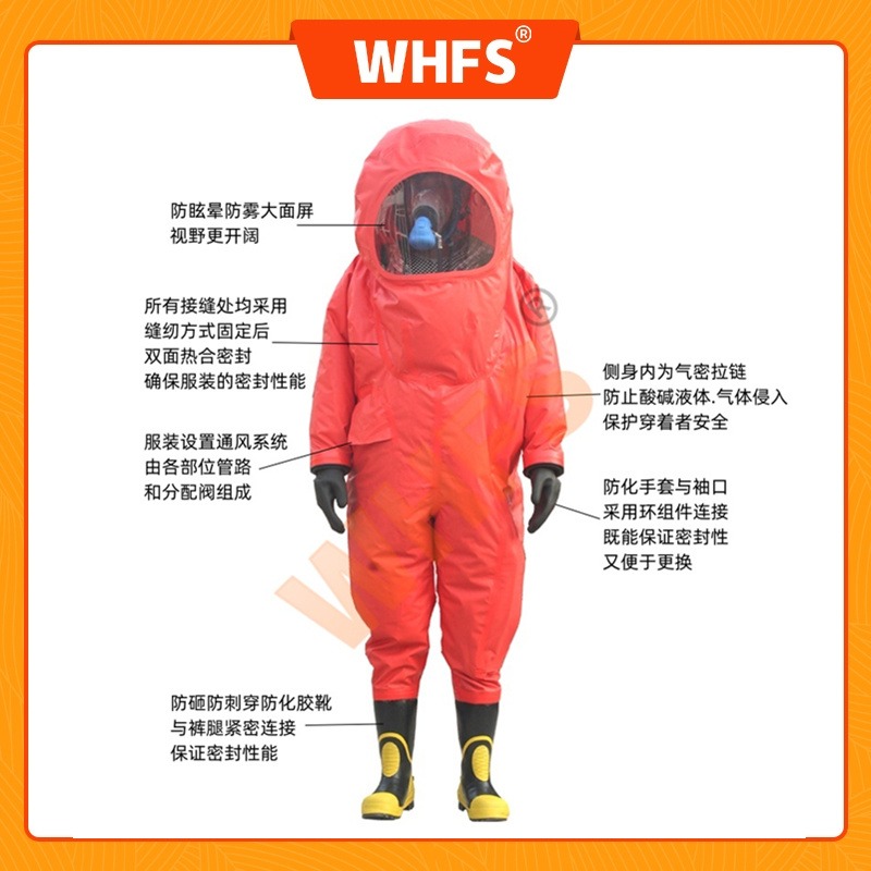 用芯YX0202消防员防化服 一级化学防护服 耐酸碱服
