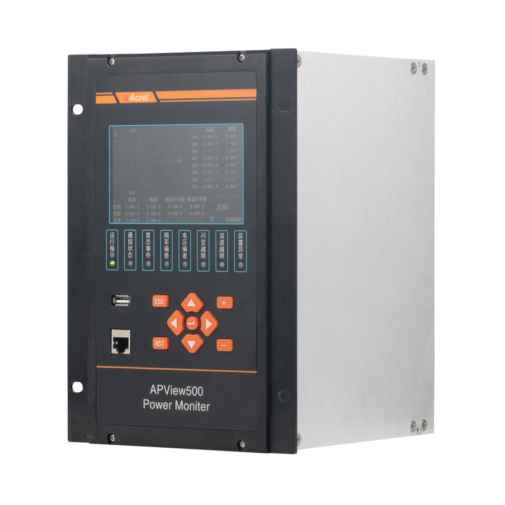 安科瑞品牌电能质量在线监测电表APView500选配IEC61850通讯协议时间记录故障录波等功能厂家