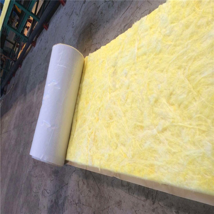 河南郑州 80mm厚防火玻璃棉卷毡 75mm厚铝箔贴面玻璃棉卷毡 100mm厚钢结构屋顶玻璃棉卷毡